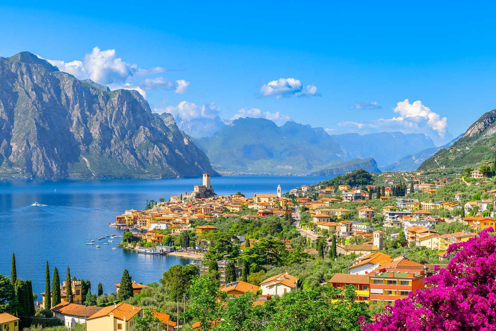Malcesine ved Gardasøen Malcesine ved Gardasøen